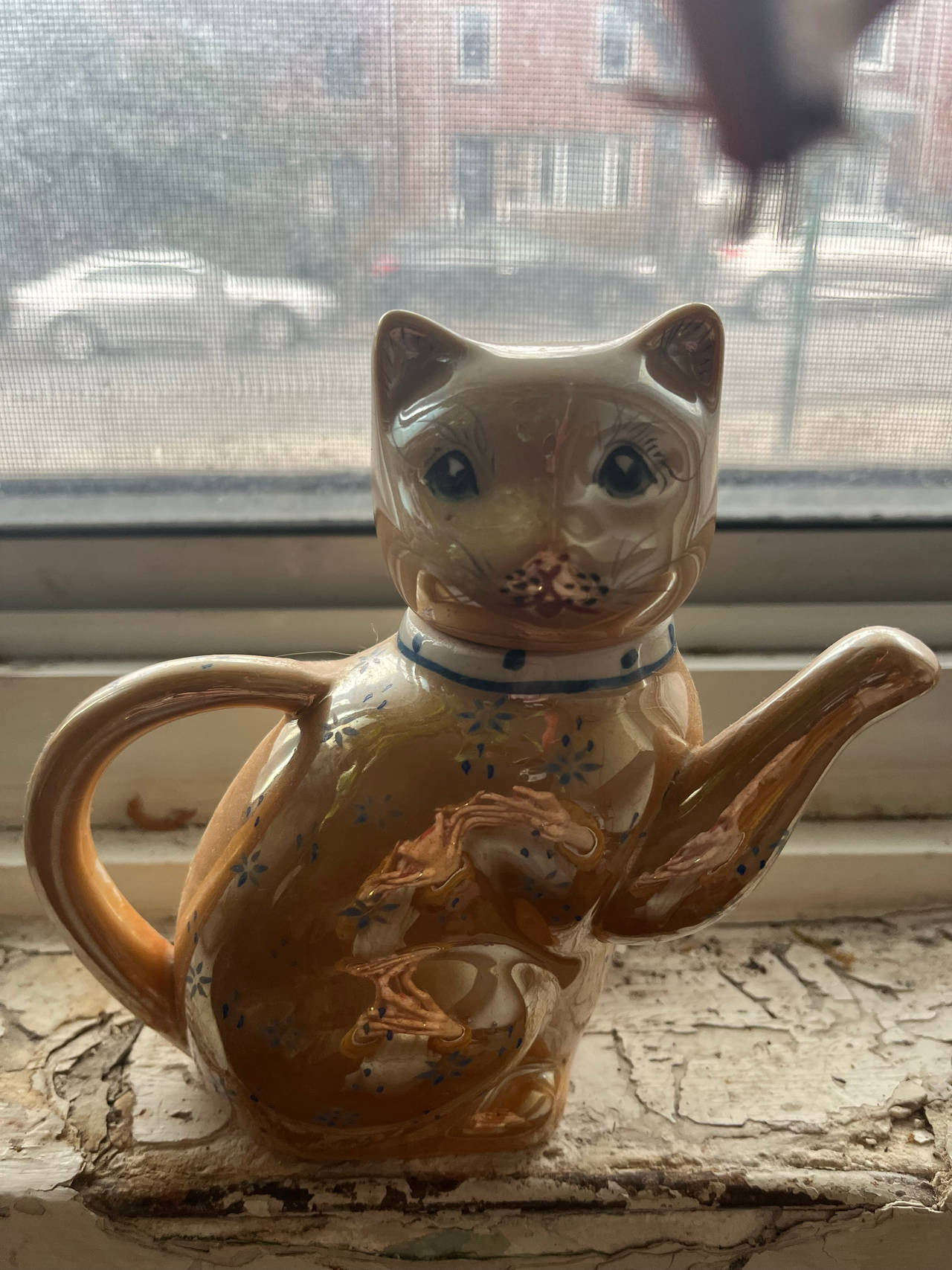 Vintage Cat Lusterware Teapot