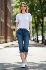 New York & Company Soho Dark Wash Denim Bermuda Shorts - Image 3