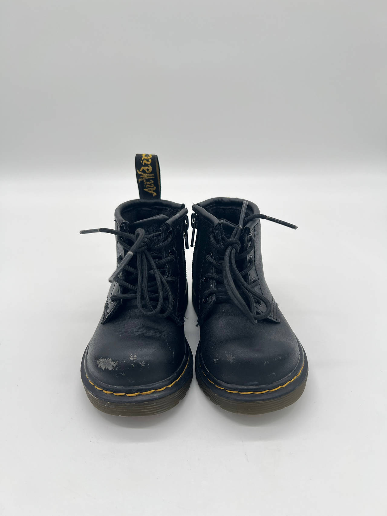Dr. Martens 1460 Toddler Boots Black Side Zip Lace Up US 5 UK 4 EU 20