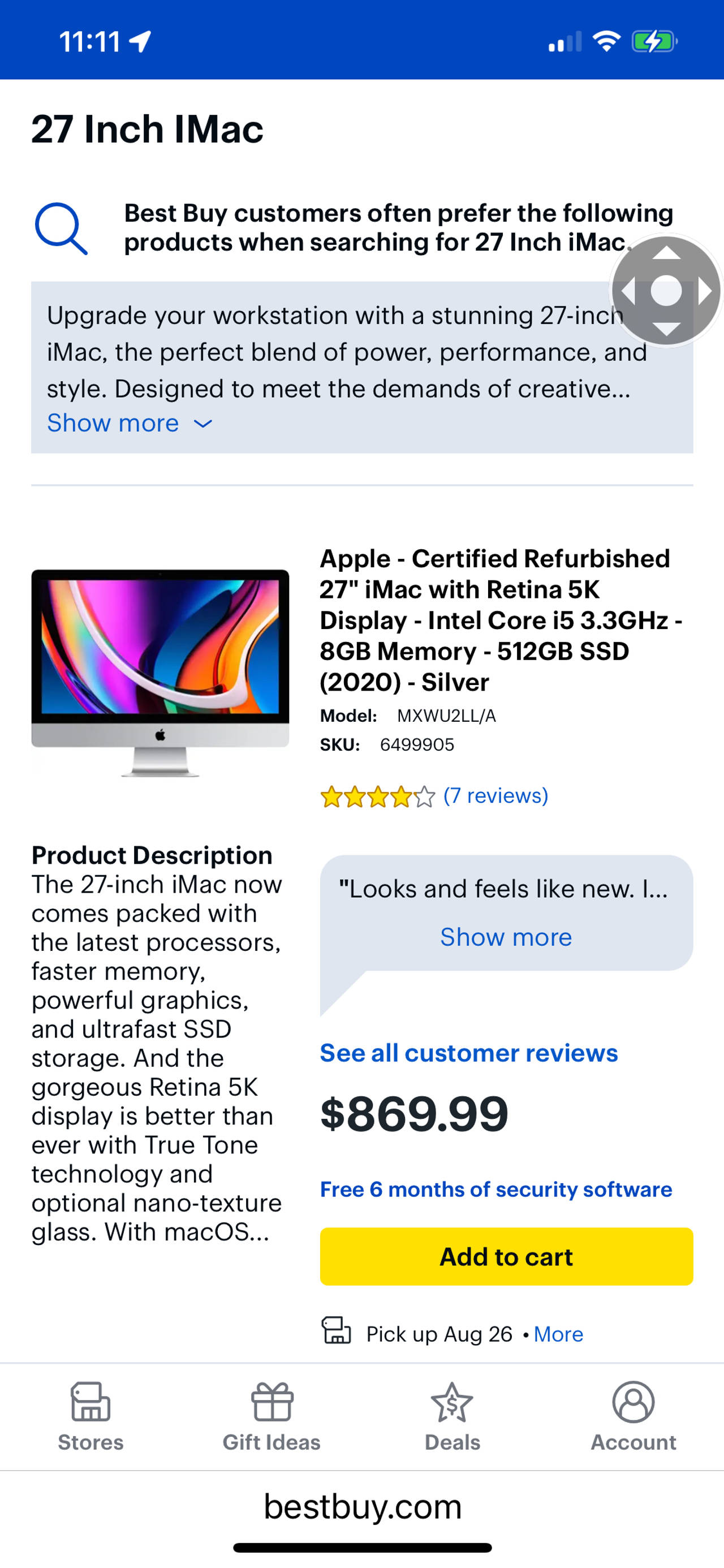 Apple 27-inch iMac with Retina 5K Display