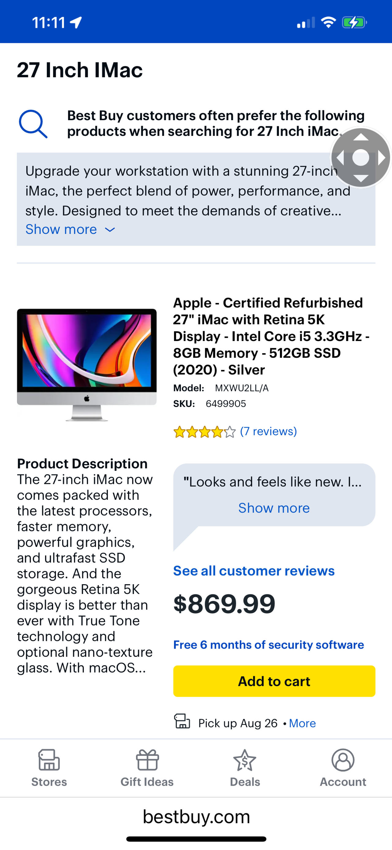 Apple 27-inch iMac with Retina 5K Display