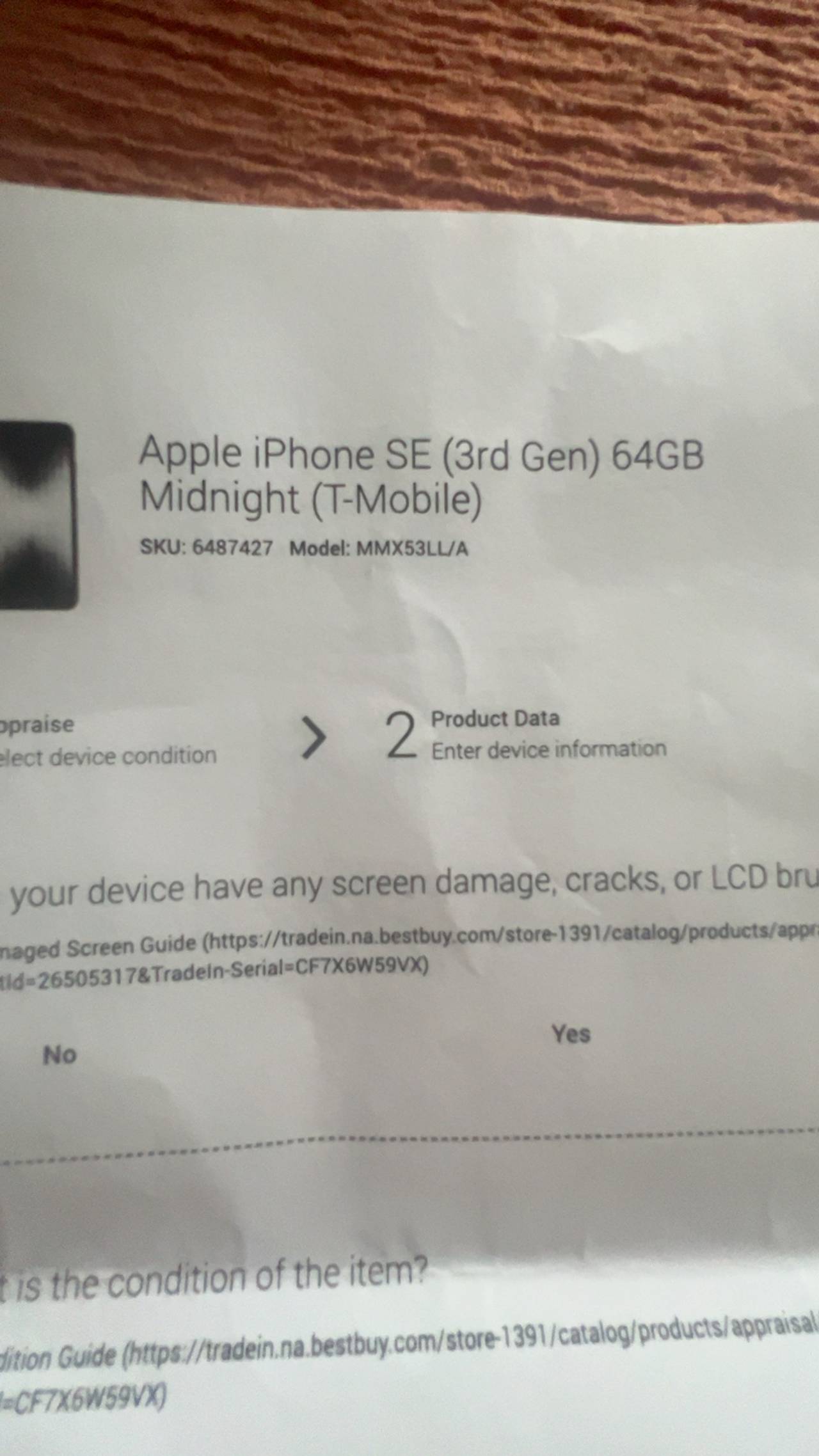 Apple iPhone SE 3rd Generation 64GB T-Mobile 