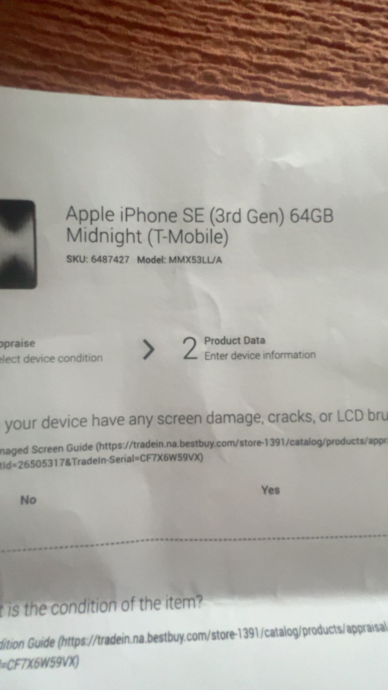 Apple iPhone SE 3rd Generation 64GB T-Mobile 