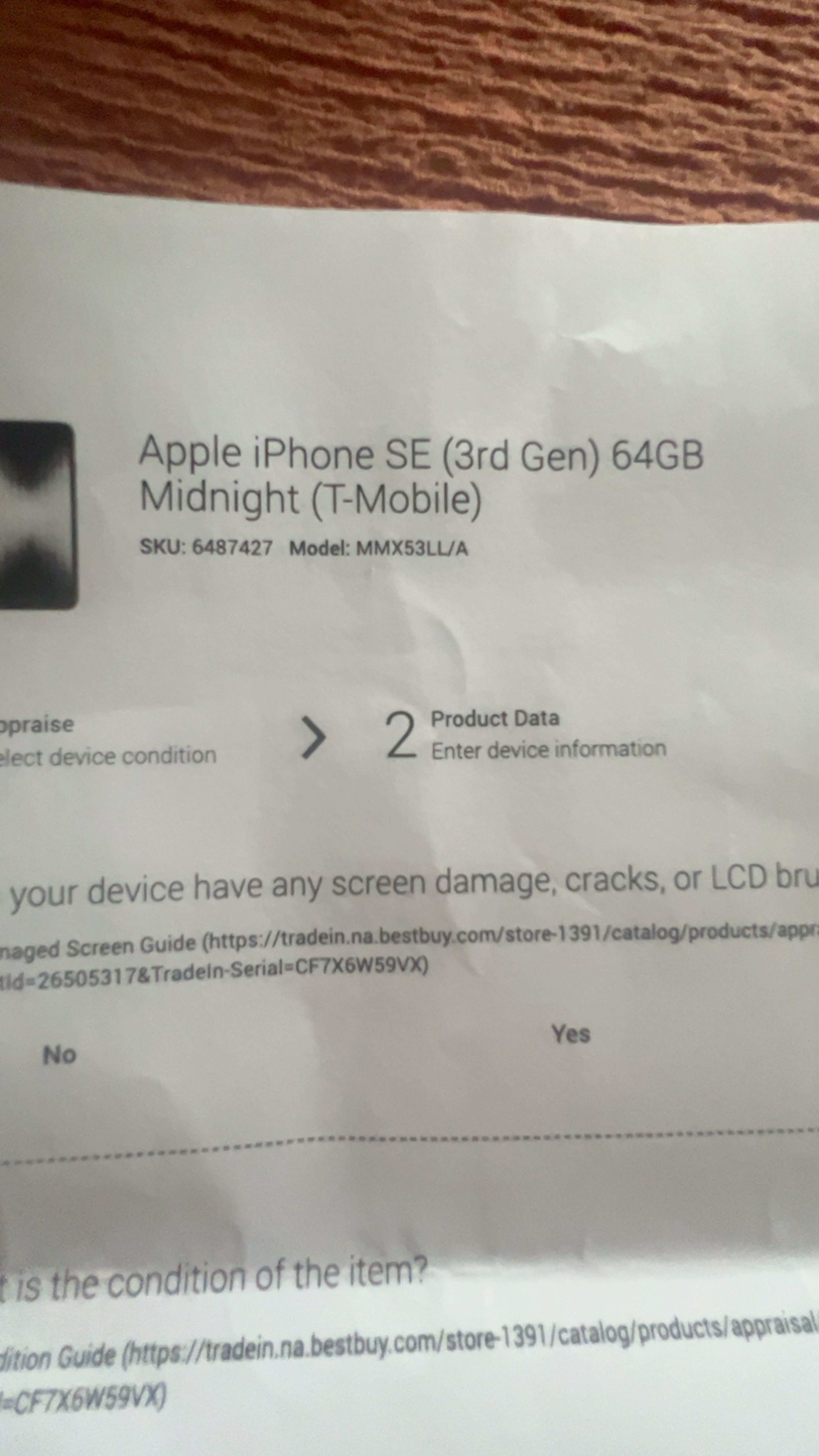 Apple iPhone SE 3rd Generation 64GB T-Mobile 