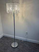 Crystal Drum Floor Lamp with Chrome Finish - Image 2