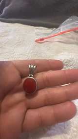 Sterling Silver Red Carnelian Cabochon Pendant - Image 6