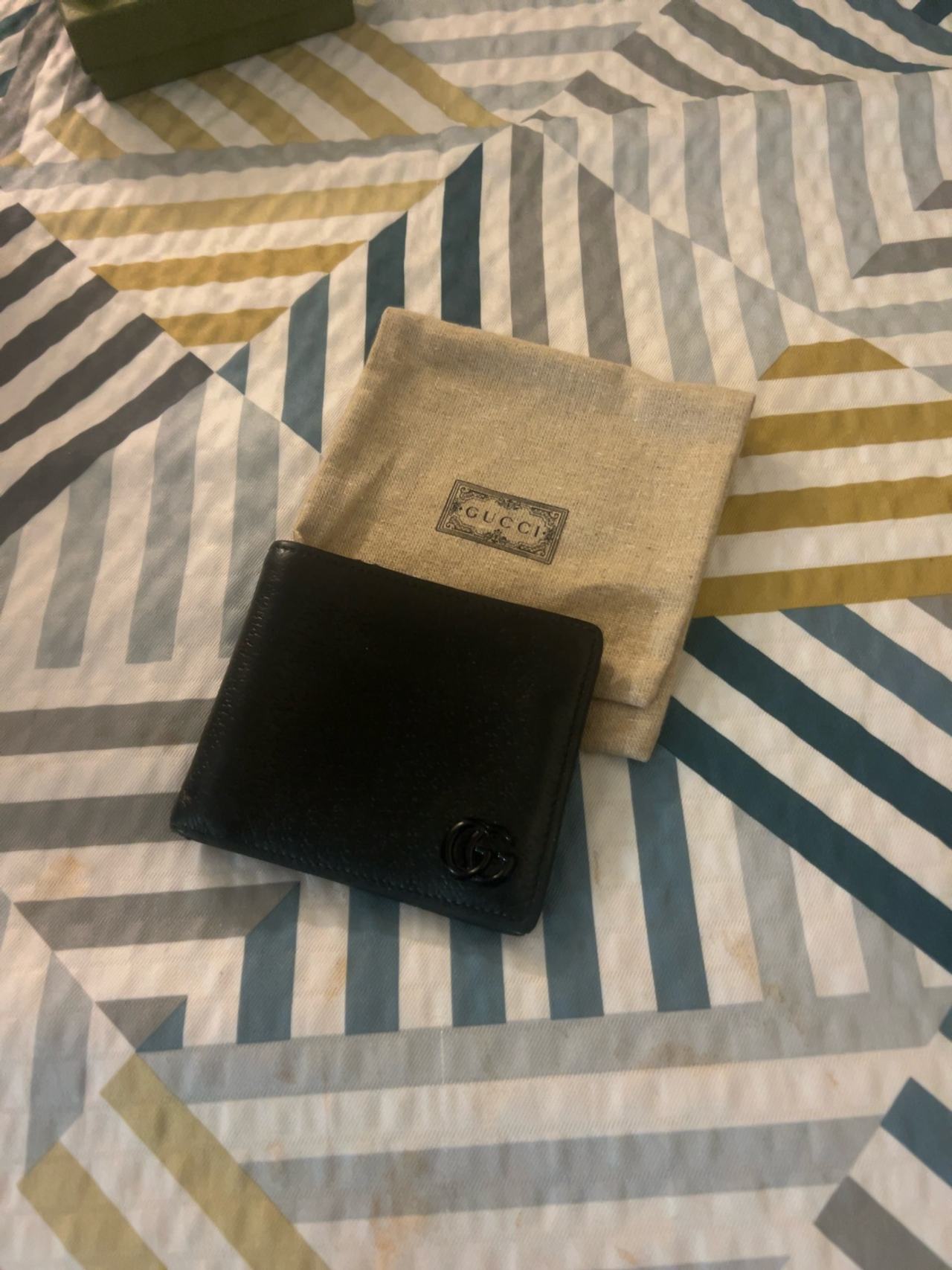 New Gucci GG Marmont Bifold Wallet Black