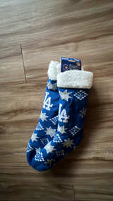 FOCO Los Angeles Dodgers Footy Slipper Socks - Image 1