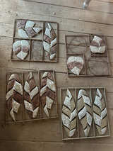 Rustic Metal Leaf Wall Art Panels - Image 1