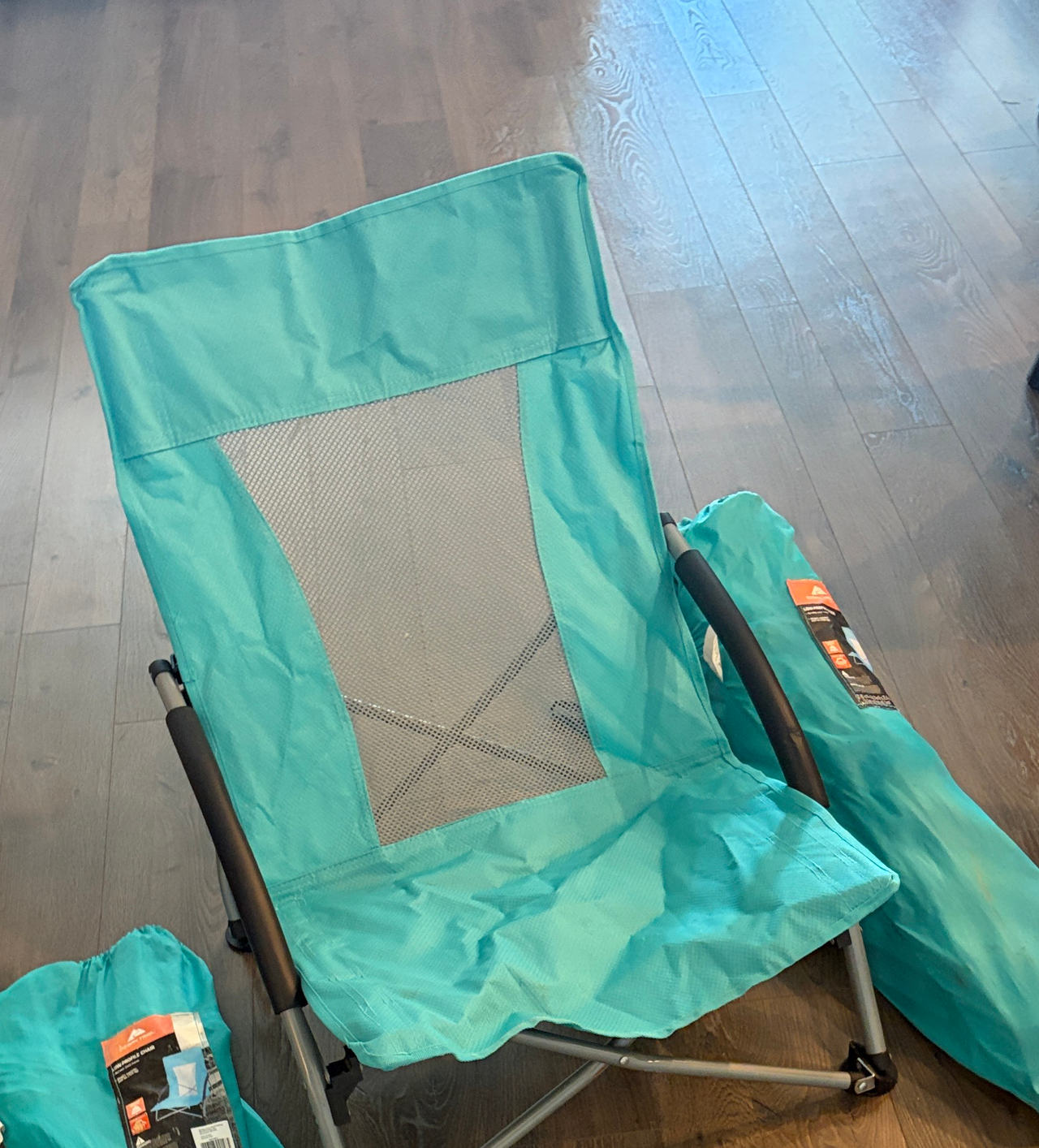 Ozark Trail Low Profile Camp Chair with Mesh Back - Set of 2