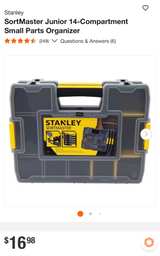 3 Stanley SortMaster Junior 14-Compartment Small Parts Organizers - Image 1