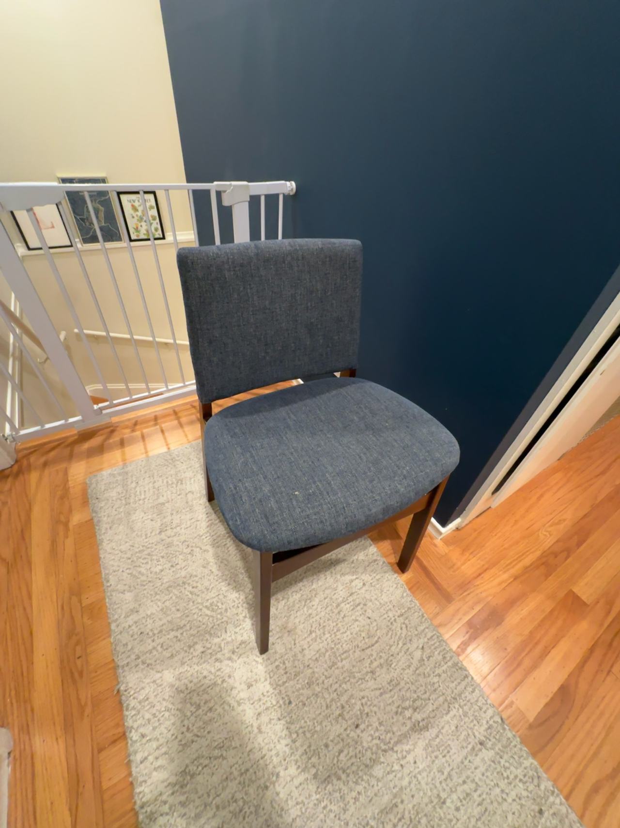 Article Nosh Dining Chair Walnut & Denim Blue