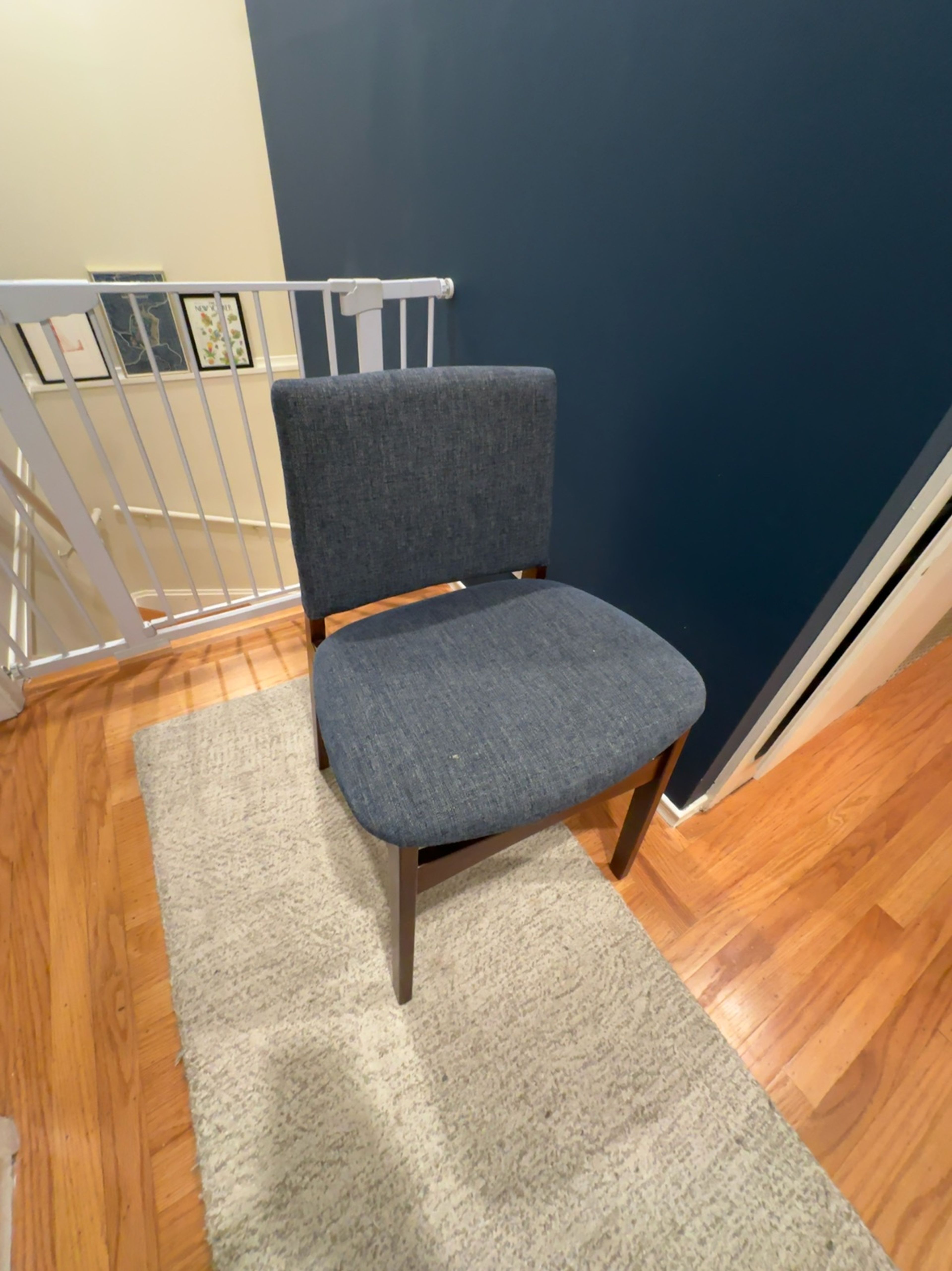 Article Nosh Dining Chair Walnut & Denim Blue