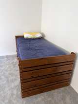 Solid Timber Single Bed with Six Storage Drawers - Image 4