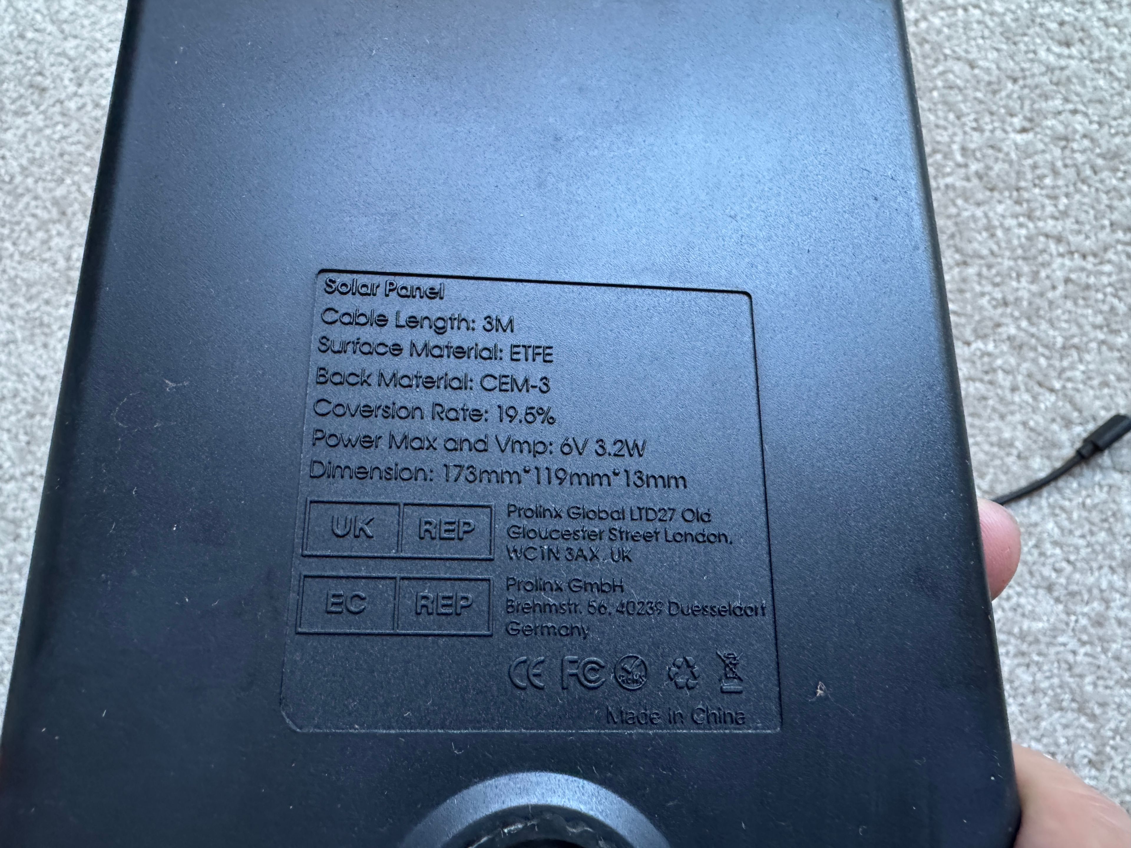 Micro USB solar panel for battery powered camera - Image 2