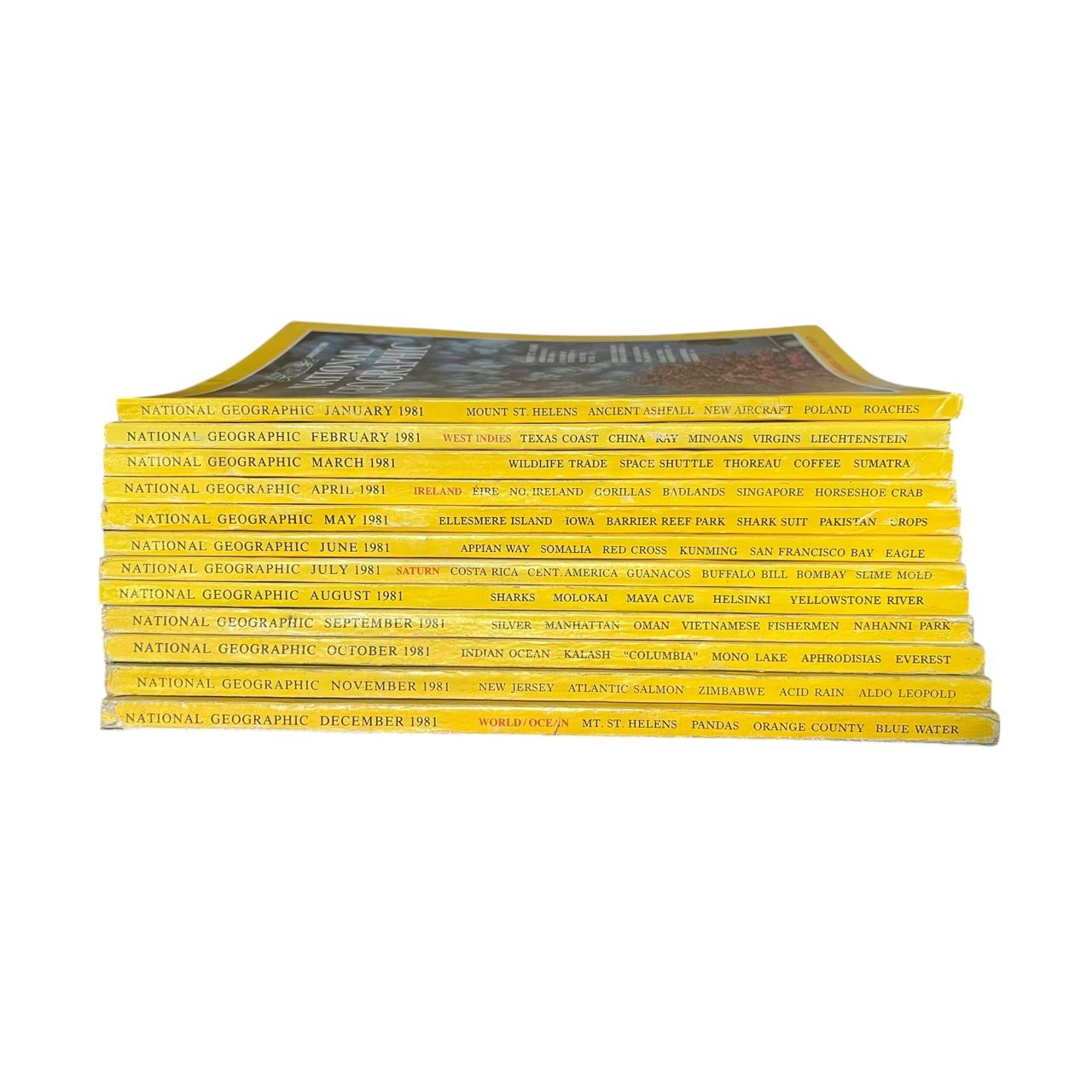 National Geographic Magazine’s 1981 Full Year 12 Months Maps Inserts