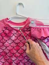 Cat & Jack Girls' Mermaid Scale Rash Guard Swimsuit Set Size 6/7 - Image 3