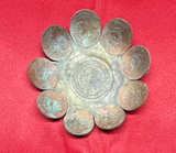 1940’s Vintage Mexican Coin Dish Aztec Calendar Ash Tray Keys or Spare Change - Image 1