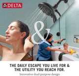 Delta Faucet Albion 14 Series Single-Handle Shower Faucet Trim Kit with In2ition 2-in-1 Dual Shower Head - Image 6