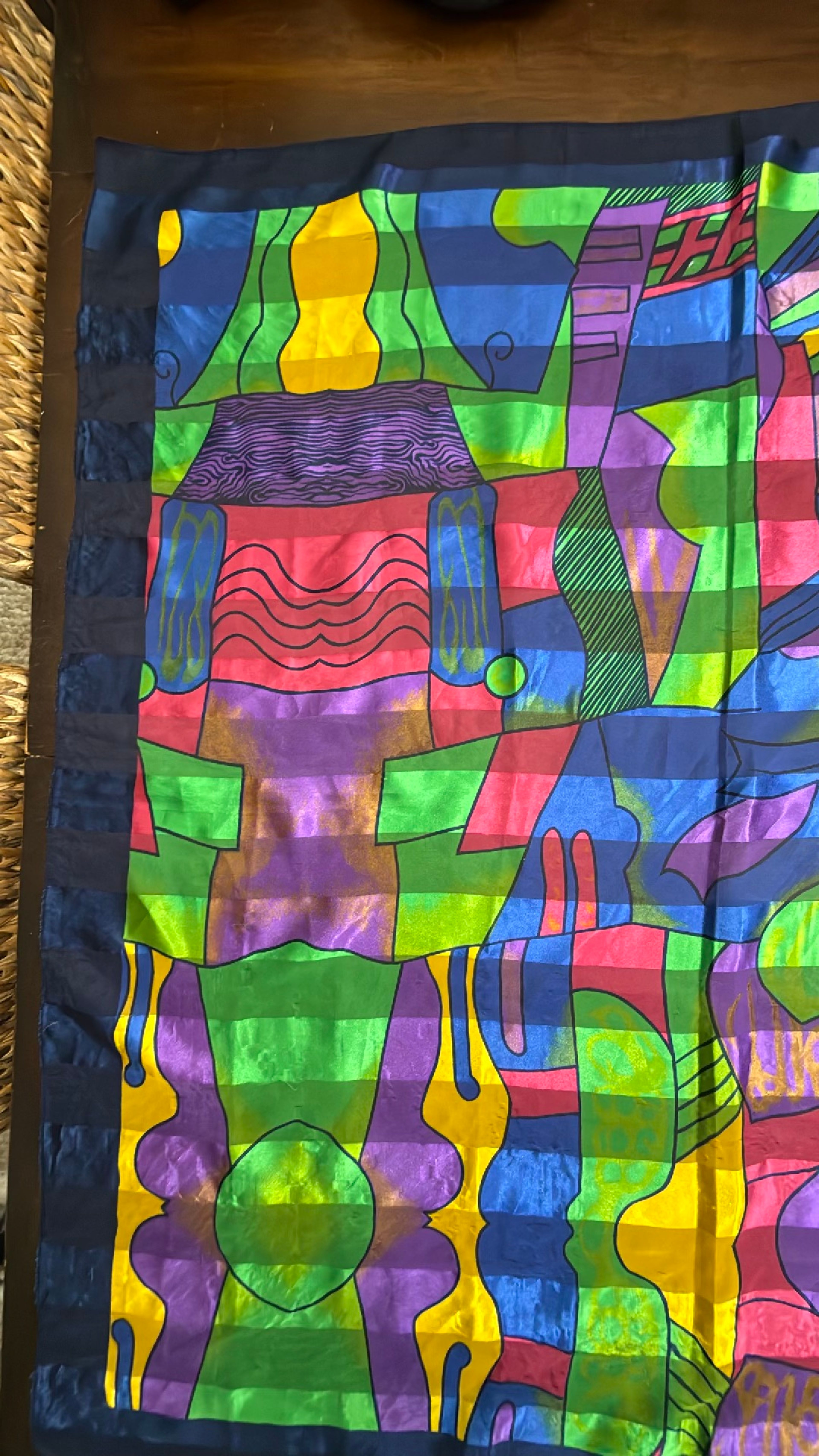 Vintage Pablo Picasso Cubist Silk Scarf - Image 3