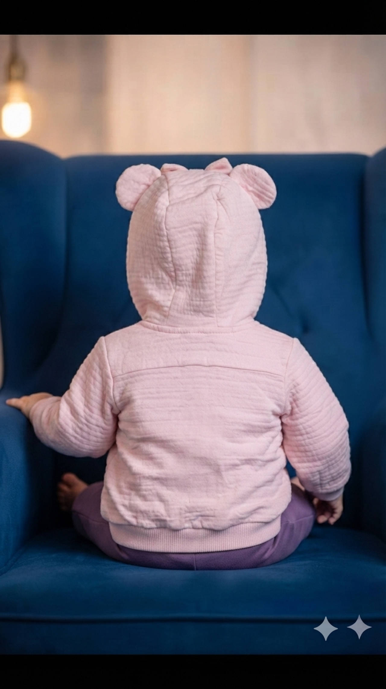 Disney Baby Minnie Mouse Quilted Zip-Up Hoodie sz 12 Months
