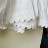Kika Vargas White Cotton Puff Sleeve Spring Wrap Top Size Medium - Image 7