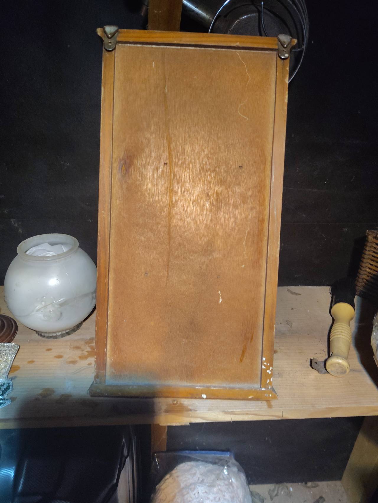 Small Wooden Wall Hanging Curio Cabinet