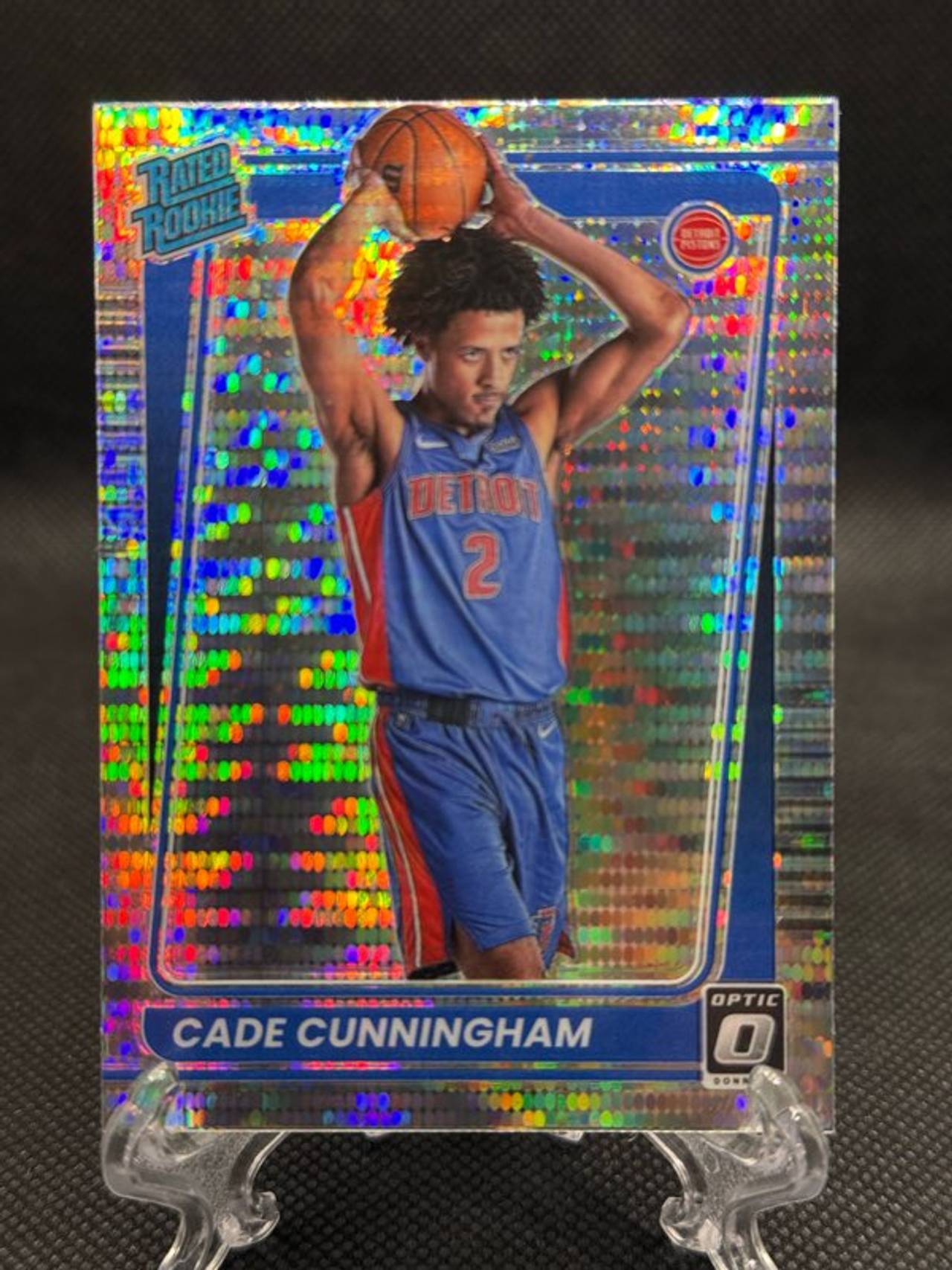 Cade Cunningham 2021-22 Donruss Optic Silver Pulser Prizm Rated Rookie #161