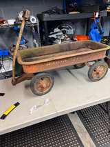 Vintage Radio Flyer Steel Wagon rare hub cutouts 70’s - Image 3