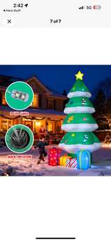 Gemmy 10ft Giant Inflatable Christmas Tree Green - Image 2