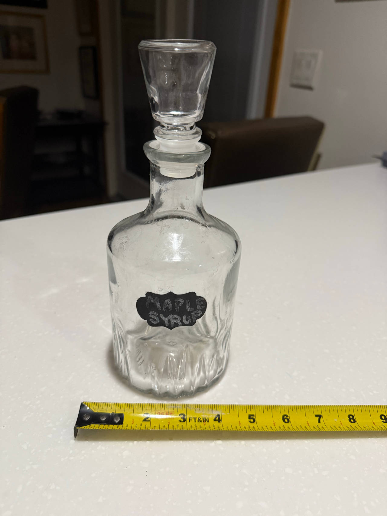 Glass Syrup Decanter with Stopper