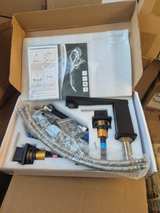 Matte Black Waterfall Widespread Bathroom Faucet - Image 1