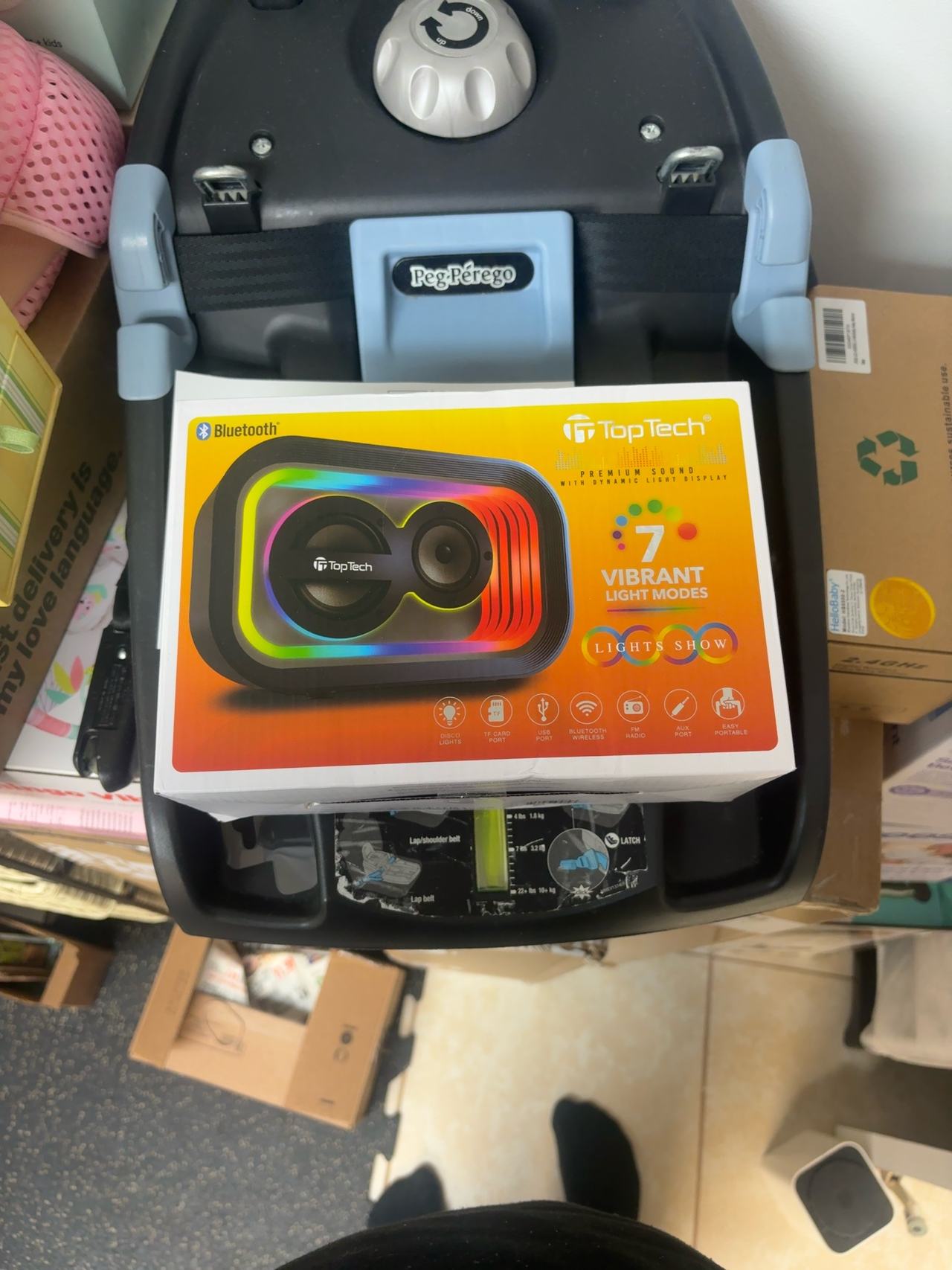 TopTech Bluetooth Speaker 7-Color LED Portable