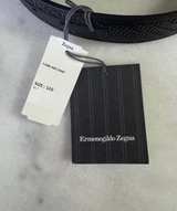 Zegna Black Leather Belt - Image 7