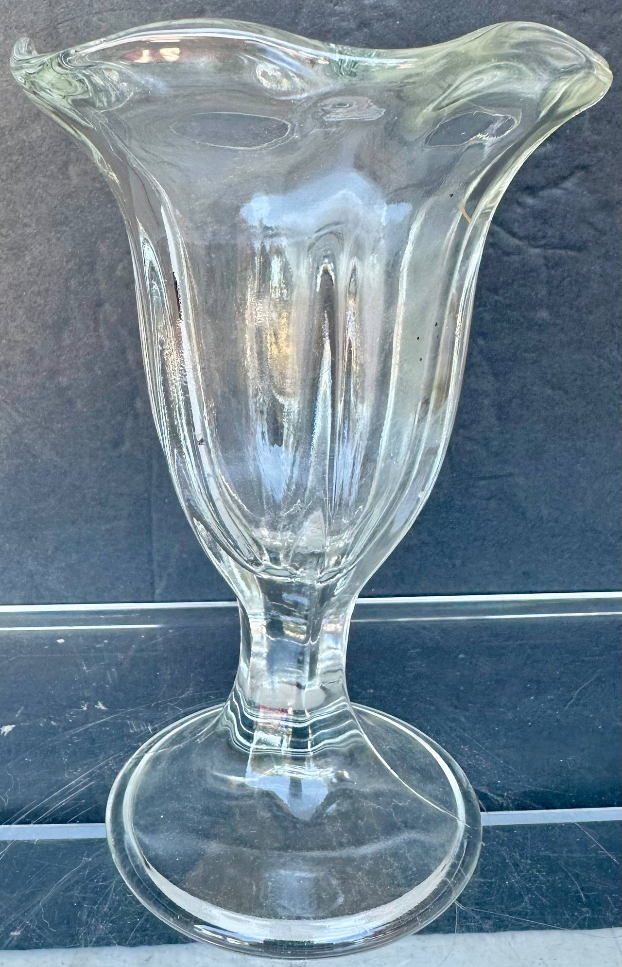 VINTAGE ANCHOR HOCKING TALL SUNDAE PARFAIT TULIP CUPS