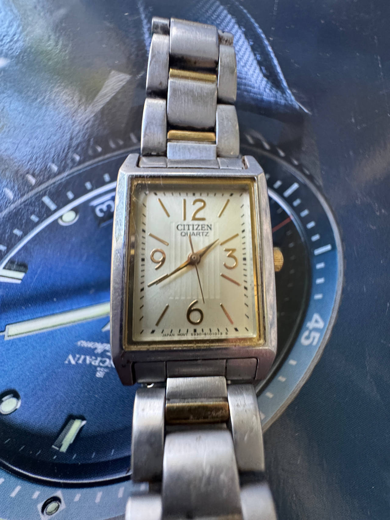 Citizen Quartz Two-Tone Rectangular Watch 5930-S101019