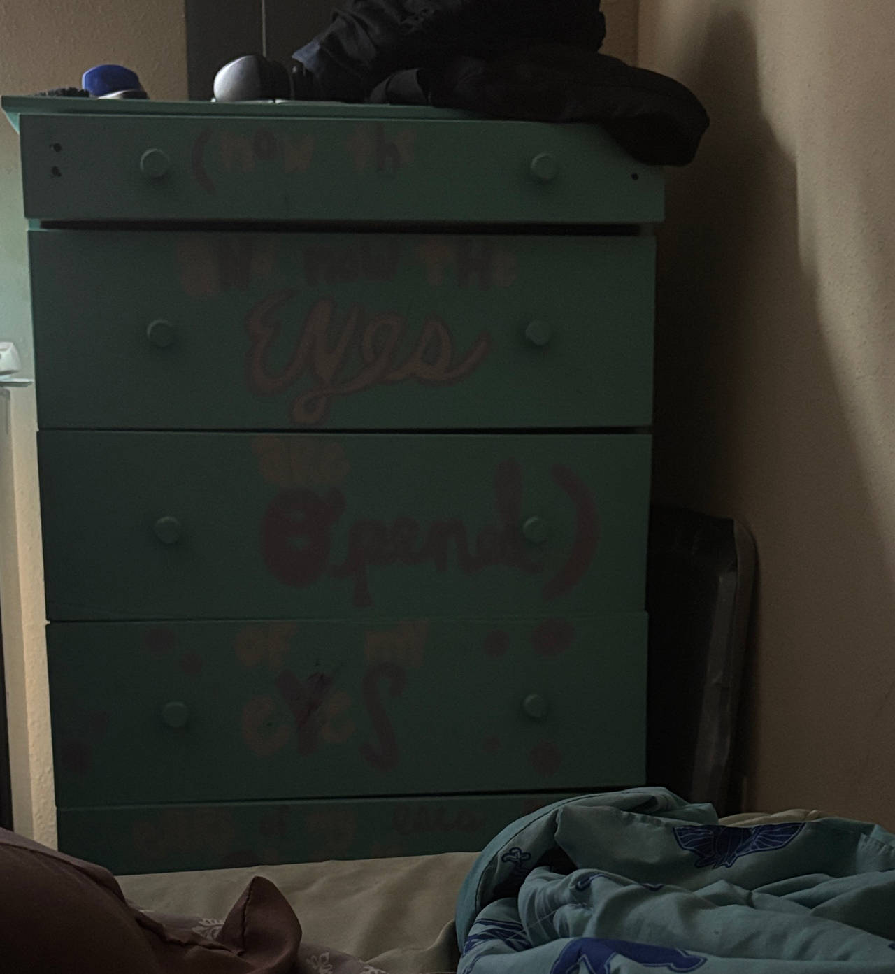 Hand-Painted 4-Drawer Dresser