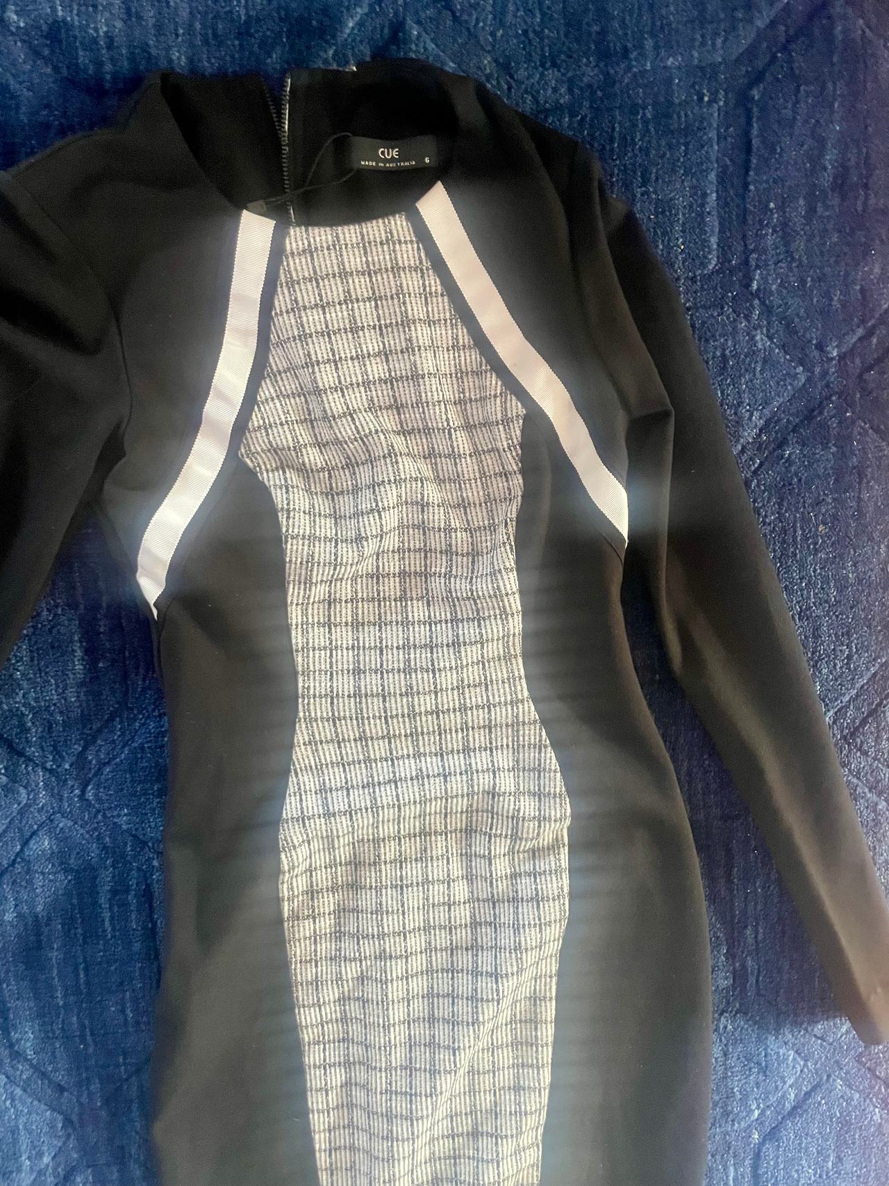 Cue Panelled Long Sleeve Dress