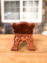 Hand Carved Wooden Folding Book Stand (Rehal) - Image 3