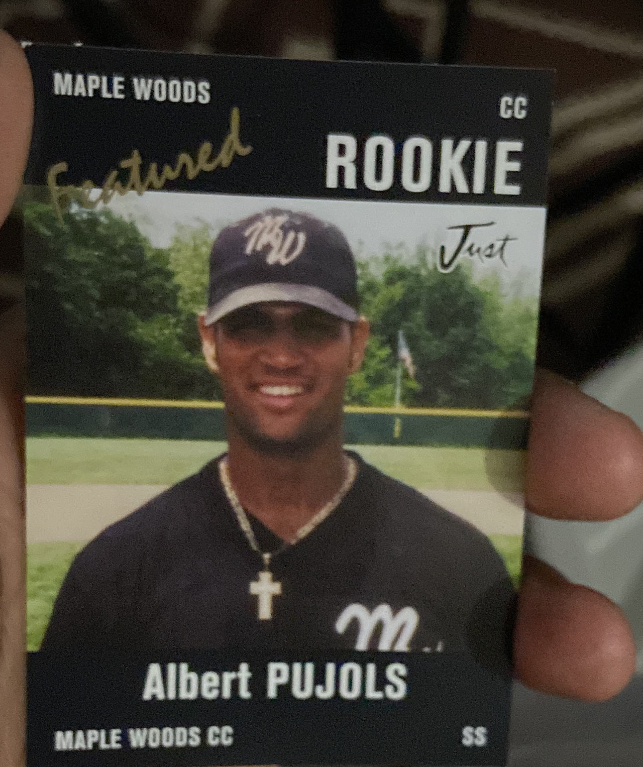 1999 Just Minors Albert Pujols Maple Woods CC Rookie Card