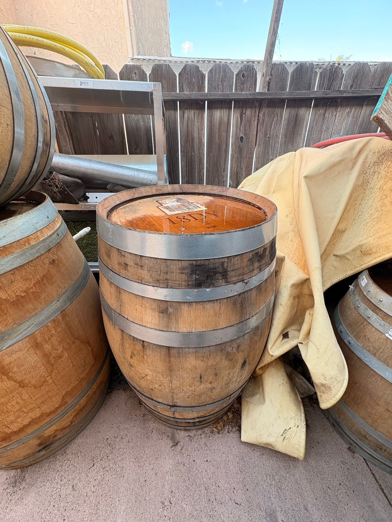 Wooden Whiskey Barrel