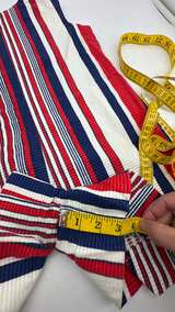 Vintage Kids Red White and Blue Striped Seersucker Jumpsuit - Image 4