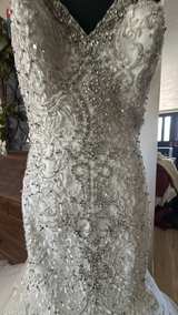 Beaded Mermaid Wedding Dress size 4-6 - Image 2