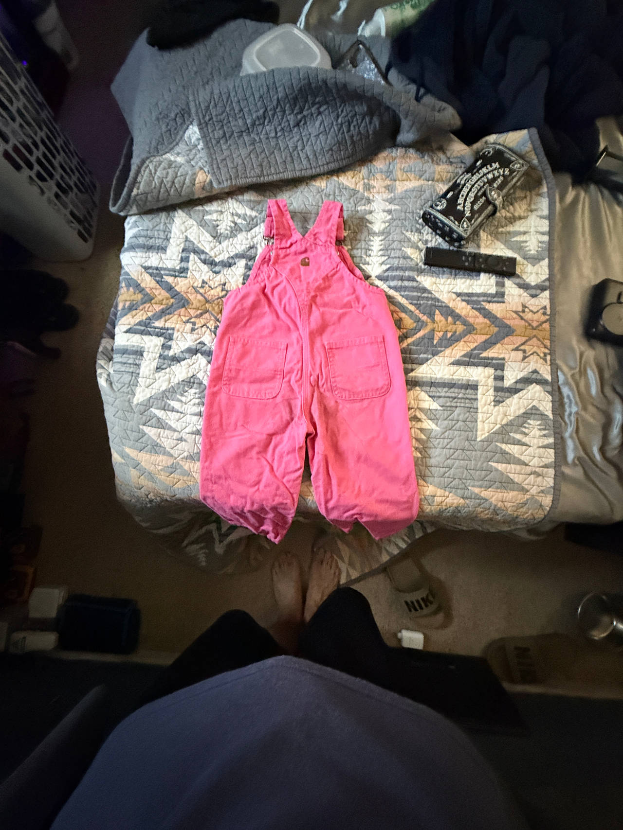 Carhartt Kids Pink Canvas Overalls