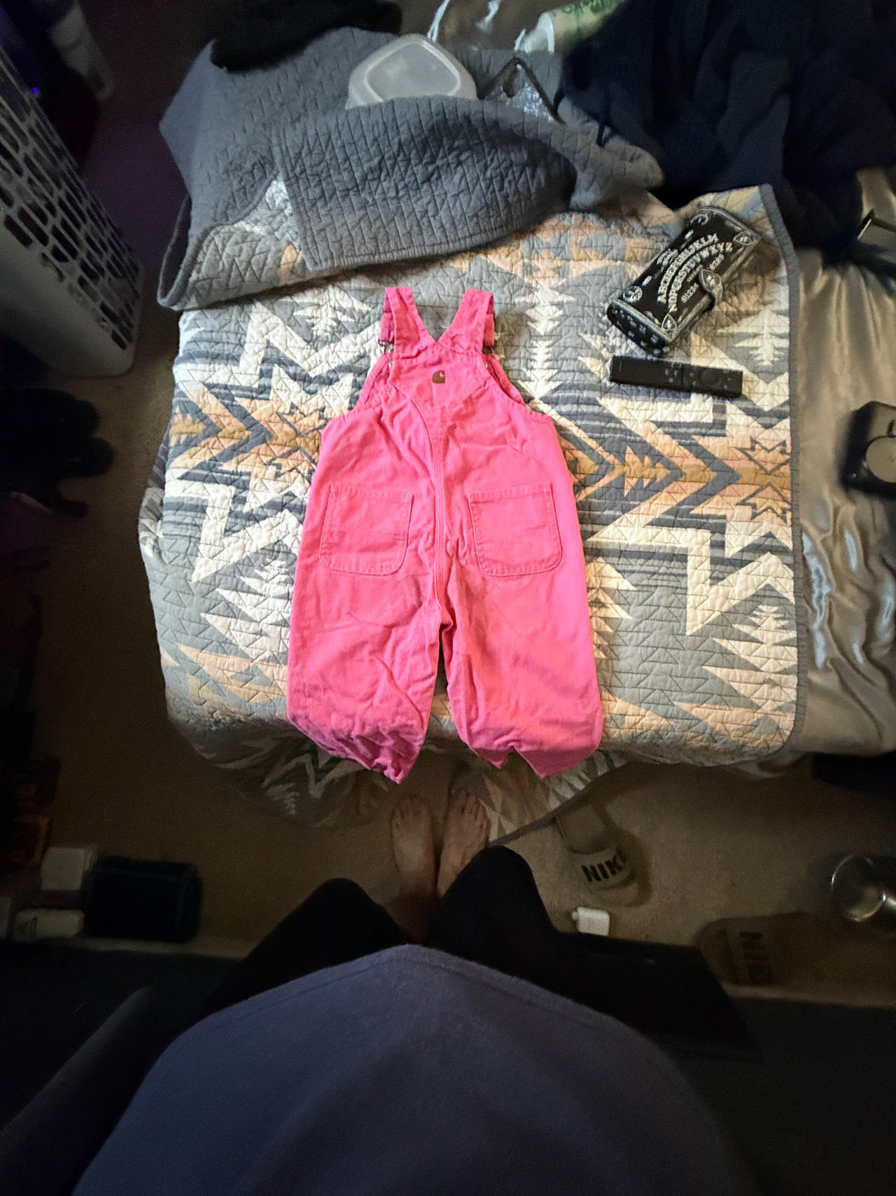Carhartt Kids Pink Canvas Overalls