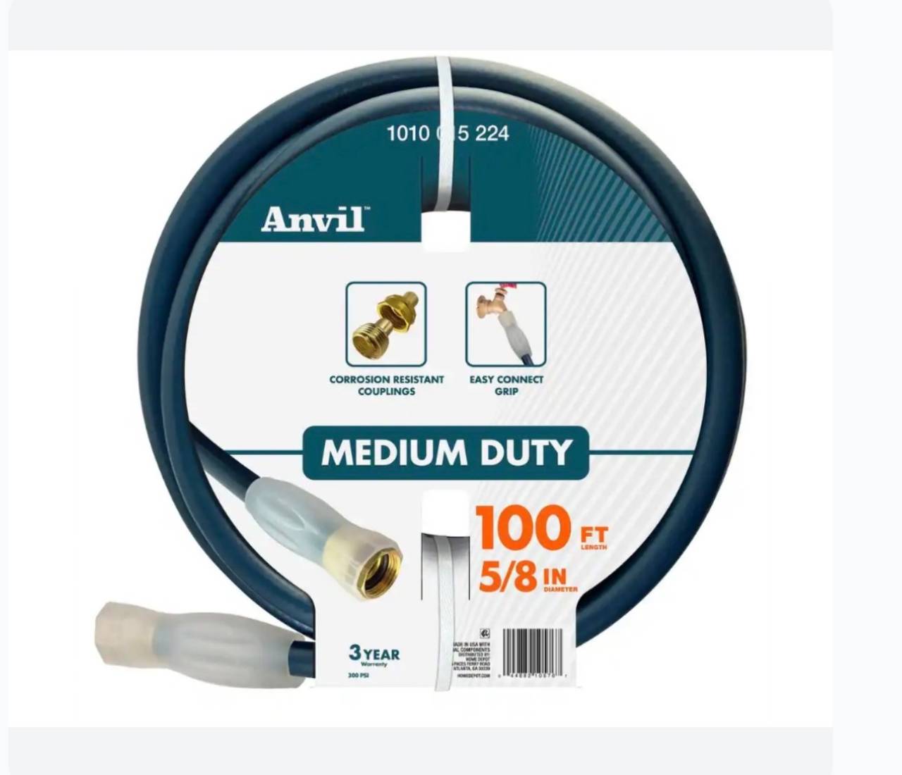 Anvil 5/8 in. x 100 ft. Medium Duty Garden Hose