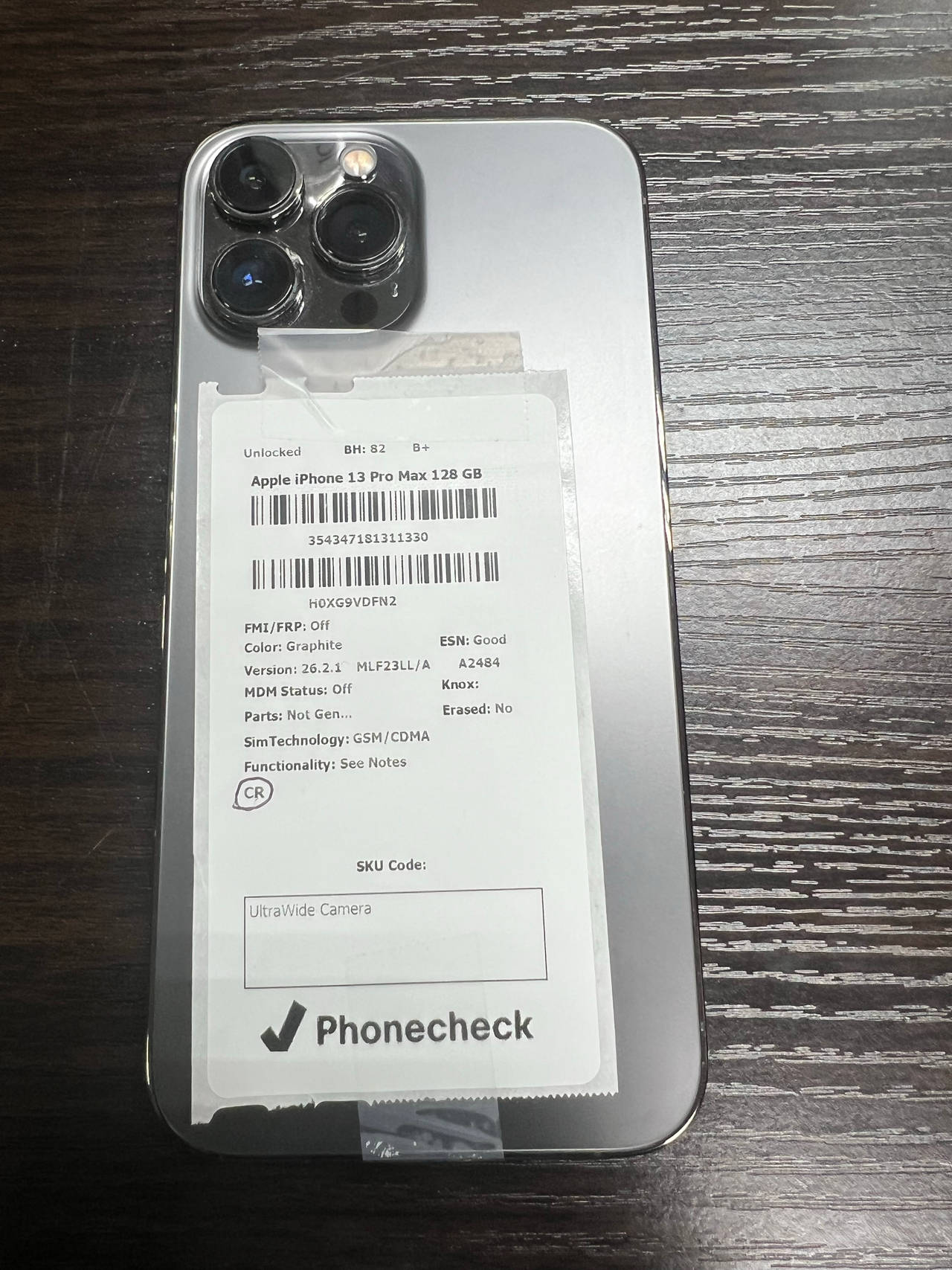 Apple iPhone 13 Pro Max 128GB Graphite Unlocked