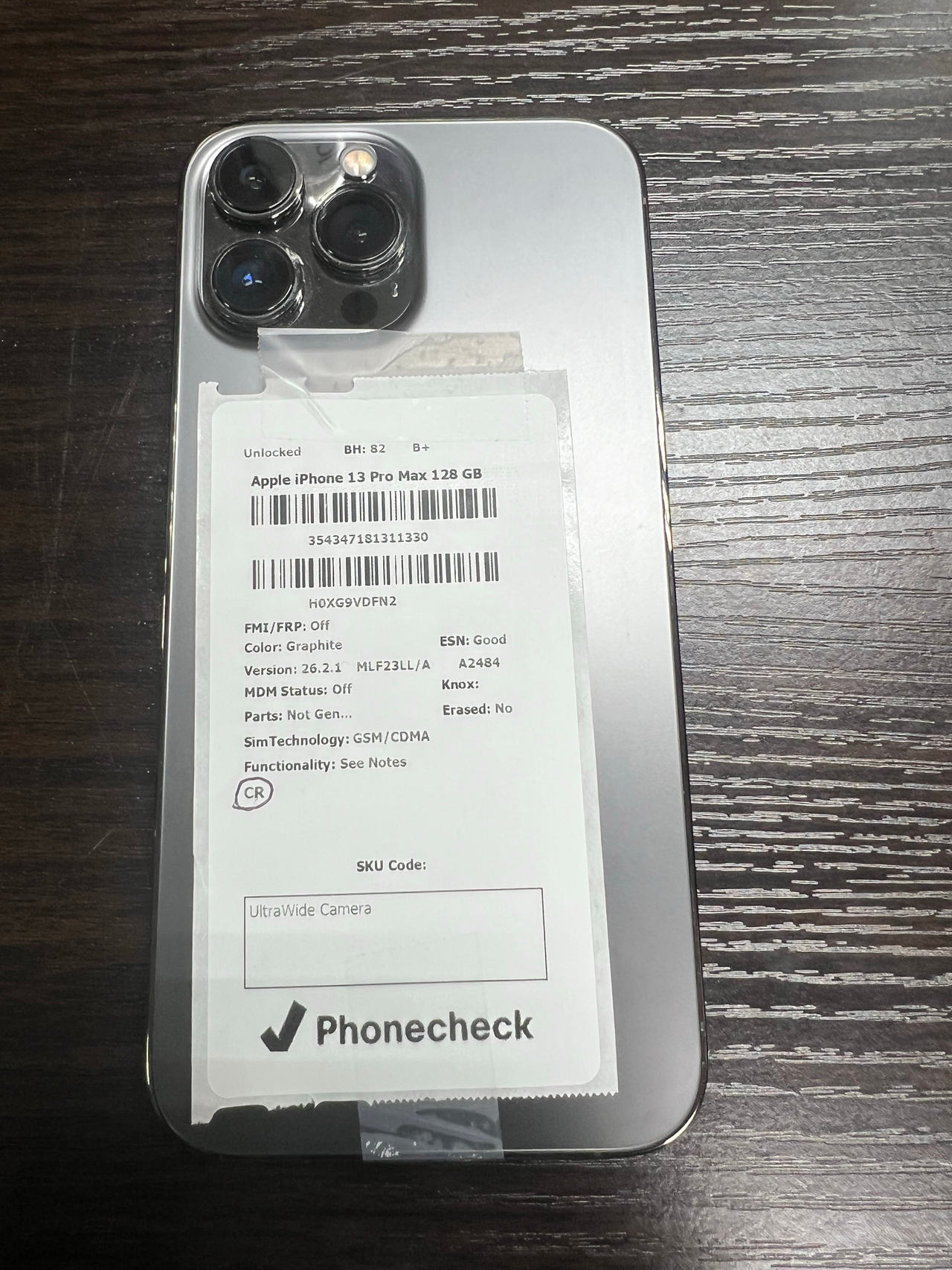 Apple iPhone 13 Pro Max 128GB Graphite Unlocked