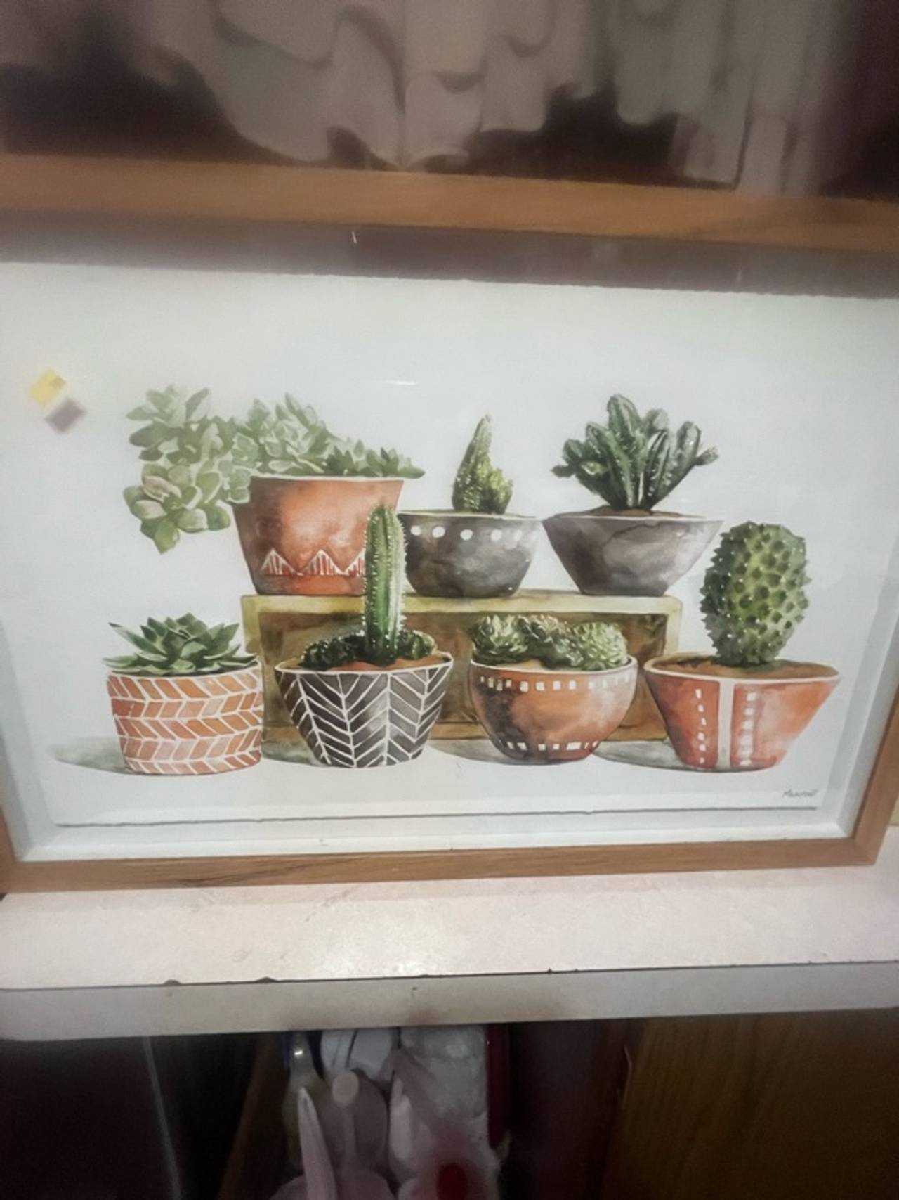 Union Rustic Patterned Pots Framed Painting Print