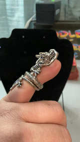 Silver Dragon Wrap Around Finger Ring - Image 2
